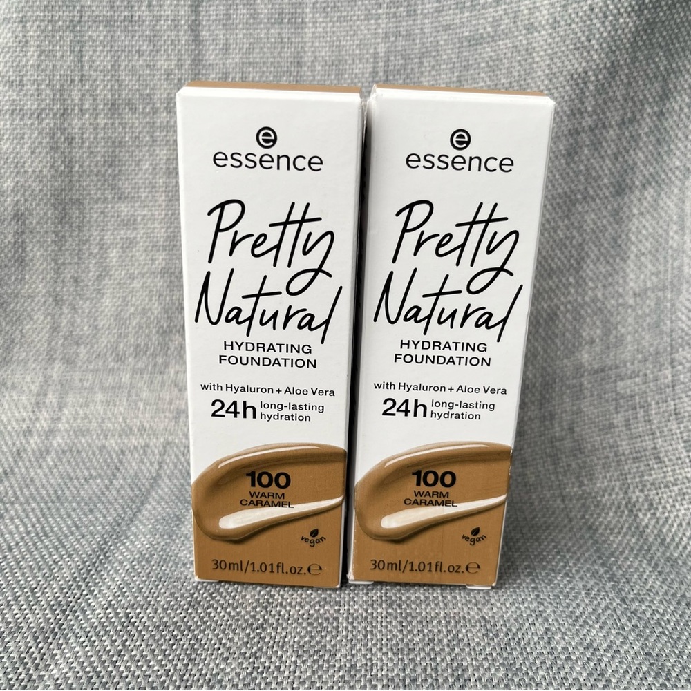 Essence Pretty Natural Hydrating Foundation 2 Pack 100 Warm Caramel